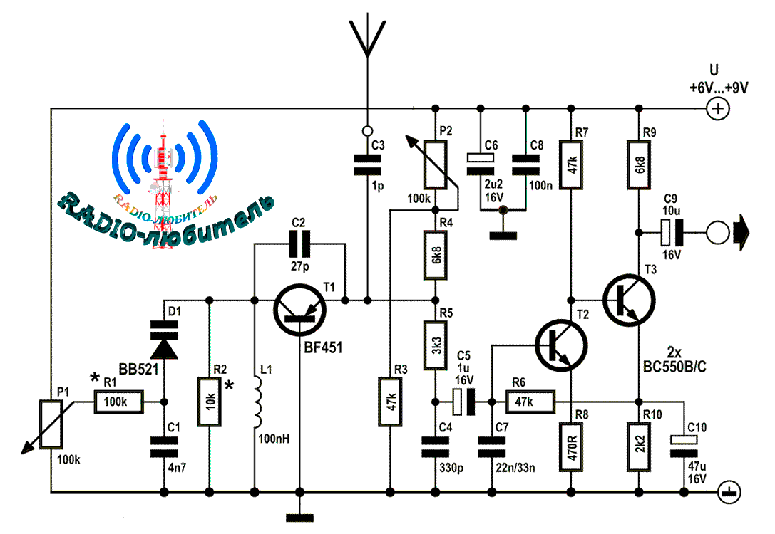 Схема fm приемника на транзисторах