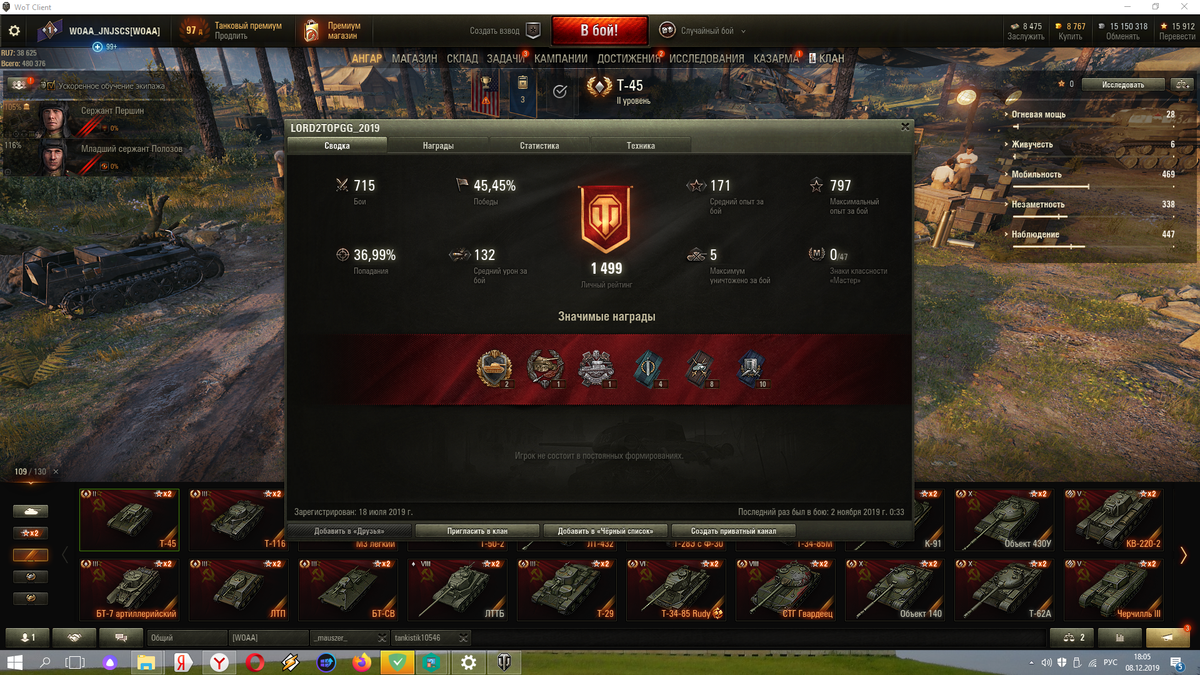 Статистика world of tanks