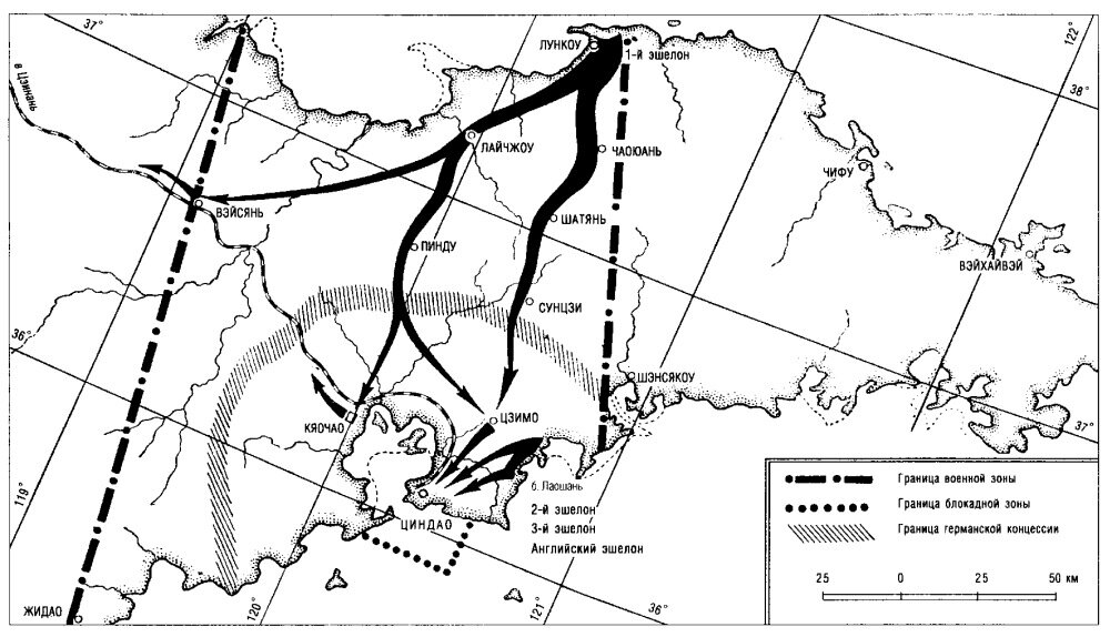 Осада Циндао. Из книги И.С. Исакова