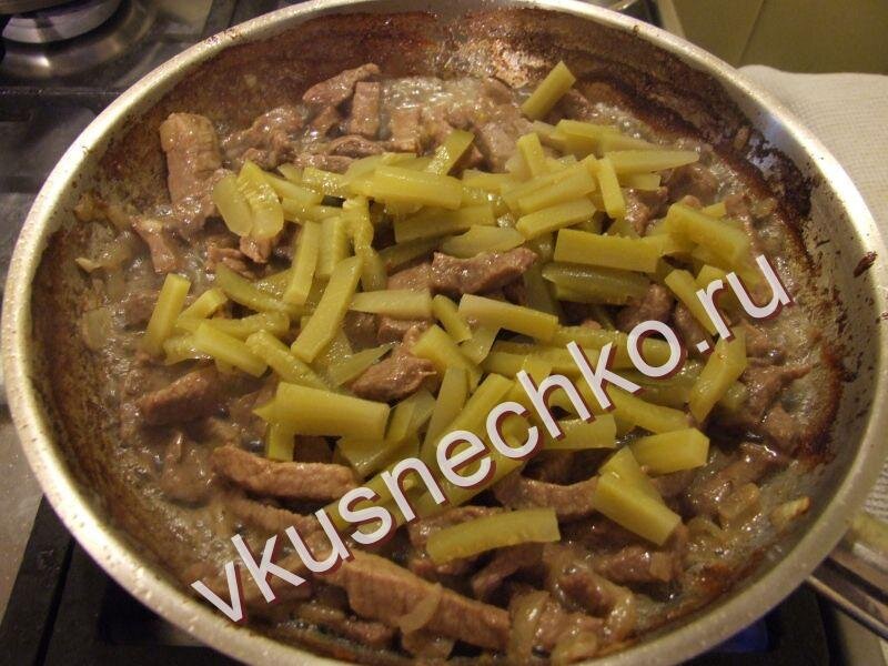 Азу по-татарски из говядины с солеными огурцами, пошаговый рецепт с фото на ккал