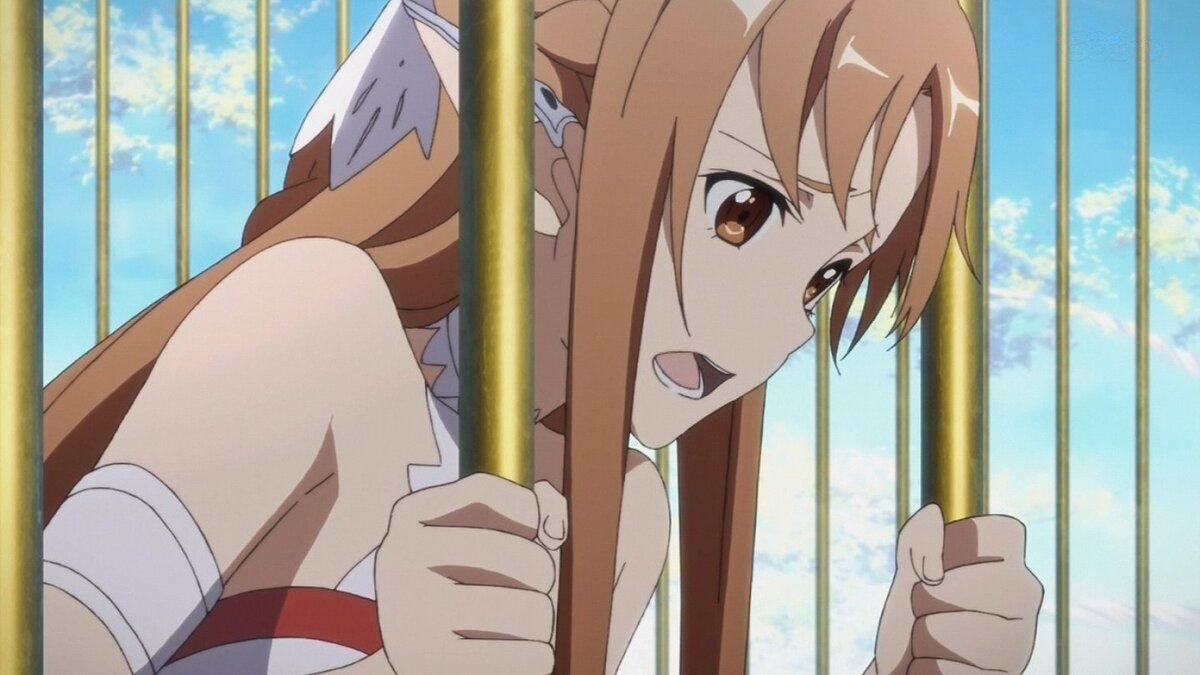 Кадр из аниме "Мастера меча онлайн", 1 сезон. Асуна