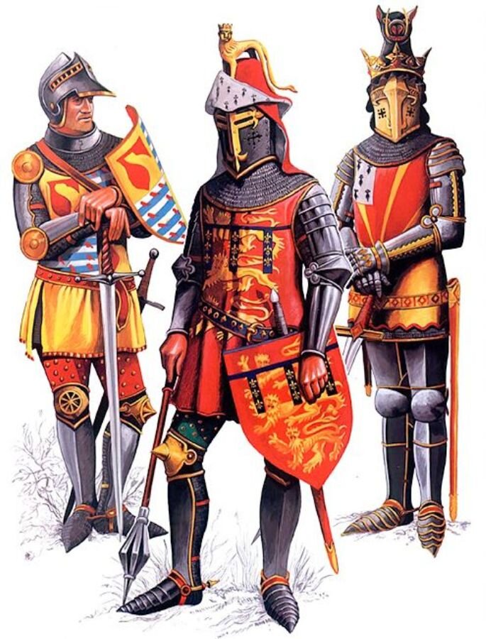 Английские рыцари xiv века.