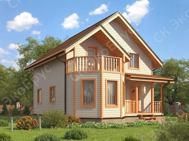 Рисунок 1. Проект каркасного дома Всеволожск 2020 Д-2