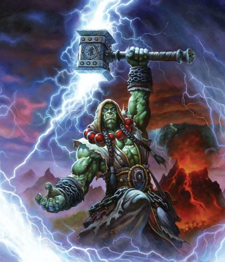 Орк рок. Молот рока варкрафт. Тралл ВОВ арт. Warcraft Тралл. Тралл варкрафт 3.