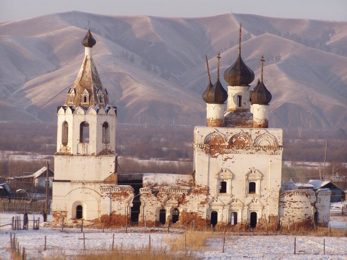 Успенская Церковь в Калинино Забайкальский край