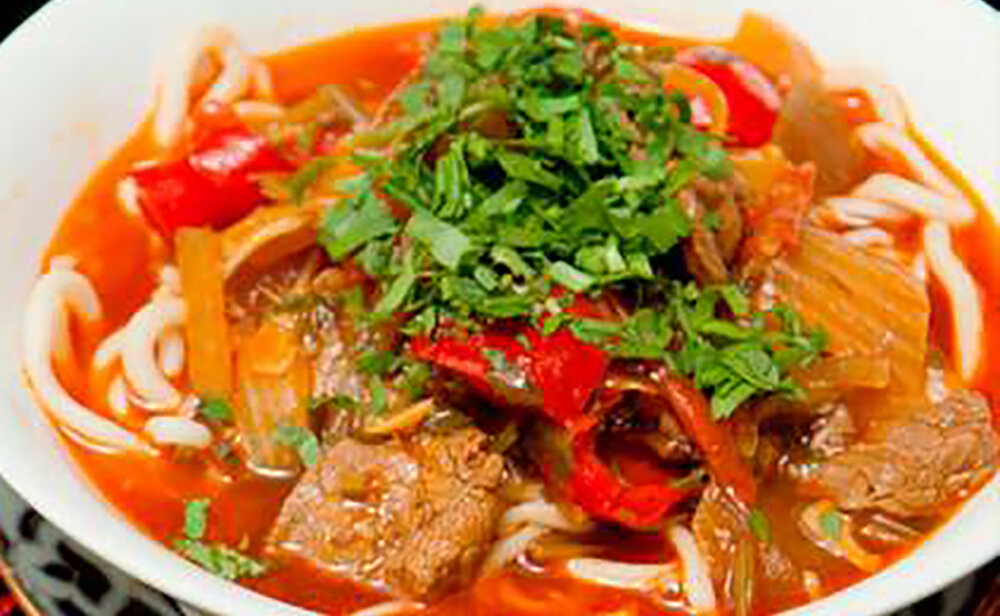 Лагман на курином бульоне