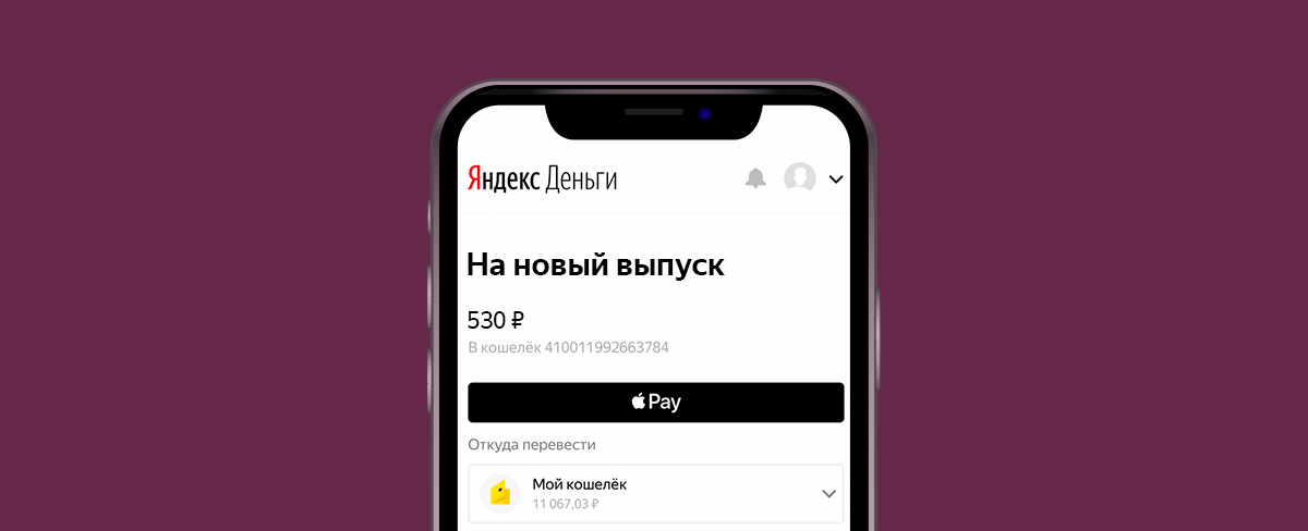 Так выглядит перевод на Я.Соберу через Apple Pay