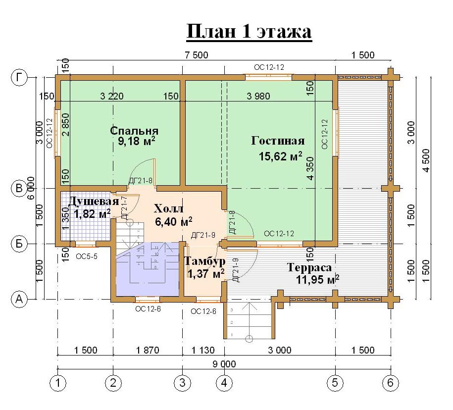 Проект дома 6 на 9