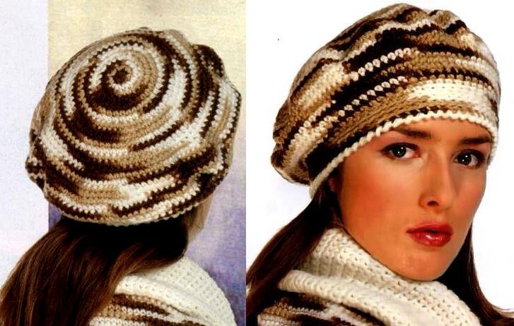 Беретик и шарф из "Журнала Мод". Изображение из открытых интернет-источников