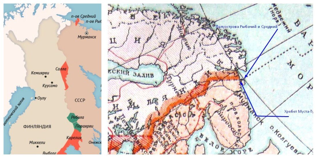 Граница ссср финляндия до 1939 года подробная карта