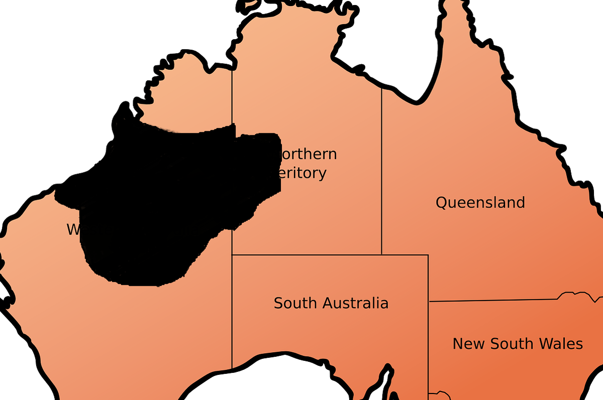 Ареал обитания кроличьего бандикута.