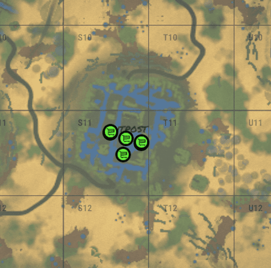 Outpost на внутриигровой карте