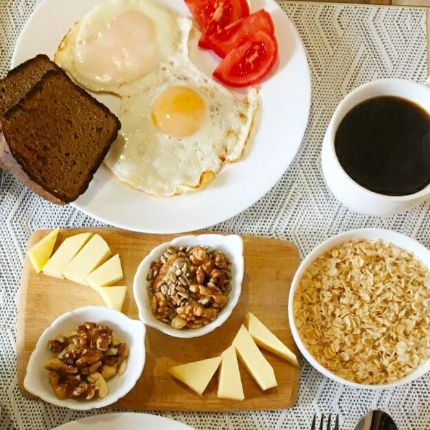 Пример полезного завтрака. Если не знаете чем завтракать - отлично подойдёт на каждый день!