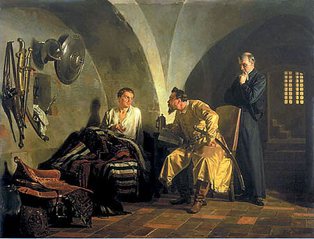 «Дмитрий Самозванец у Вишневецкого». Картина Николая Неврева (1876)