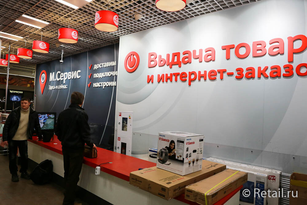 Зона выдачи товара магазина М. Видео. 