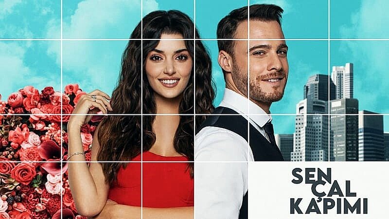 Афиша к ромкому "Постучись в мою дверь"