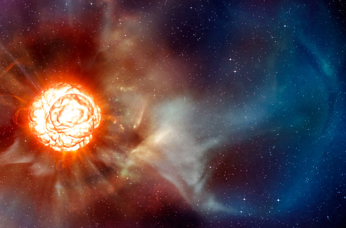 Представление художника о сверхгигантской звезде Бетельгейзе. Фото: ESO/L.Calçada 