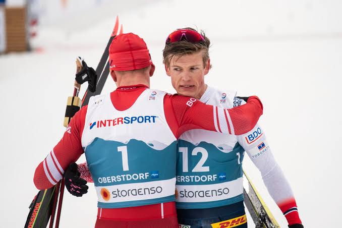 Большунов и Клэбо (фото сайта: aftonbladet.se)