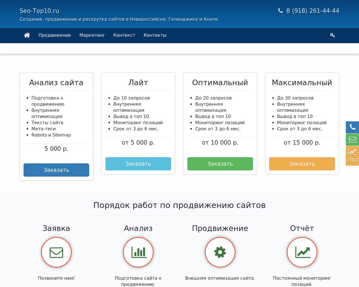 По поводу продвижения сайта по результатам звоните: +7(977)172-99-98 Максим