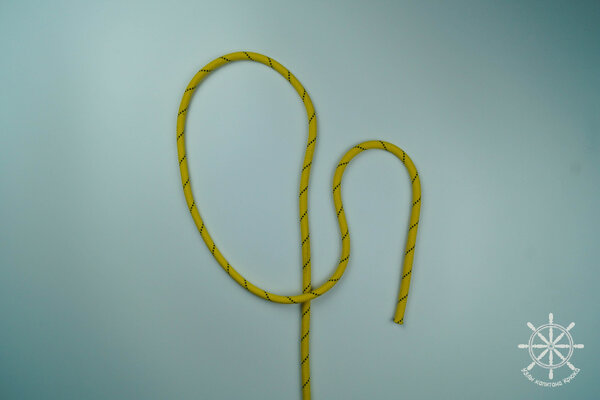 Как вязать развязывающийся бегущий простой узел - шаг 3