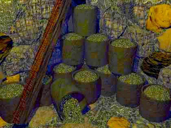 Рисунок банок с сокровищами