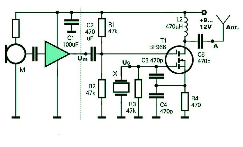 Самодельный передатчик АМ на свободную частоту 3 МГц
