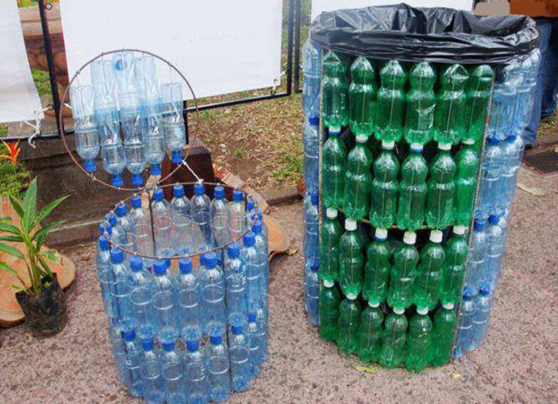Поделки из пластиковых бутылок и покрышек – мастерим украшения для дачи своими руками