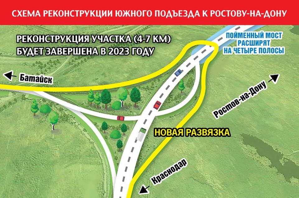 Схема новой дороги краснодар крымский мост