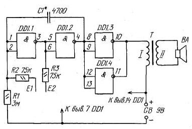 Дверной звонок схема на транзисторах