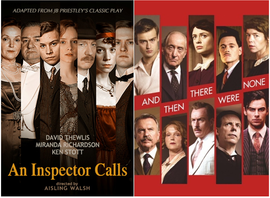 Постеры к фильму «Визит инспектора» / «An Inspector Calls», 2015 и к сериалу «И никого не стало»/«And Then There Were None», 2015