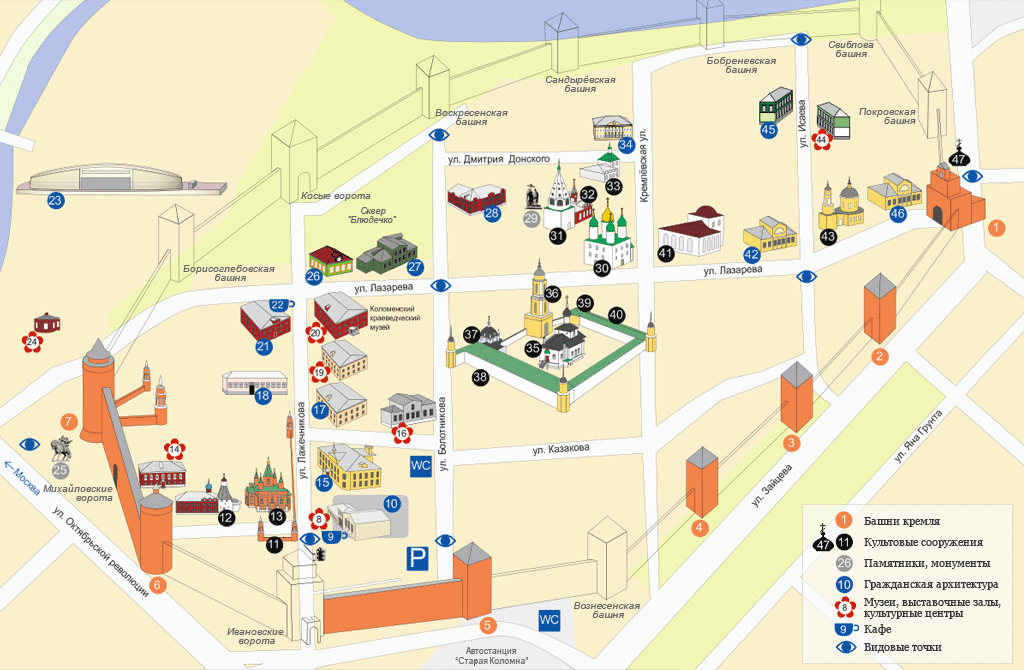 Карта Схема музея-заповедника 