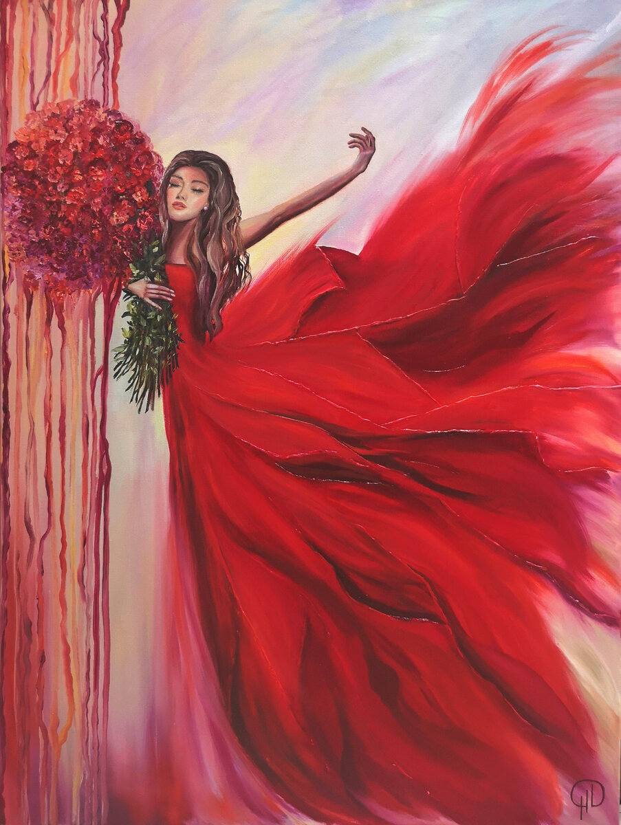 Картина "Безусловная любовь" х/м, размер 80*60 см, художник Демина Натали