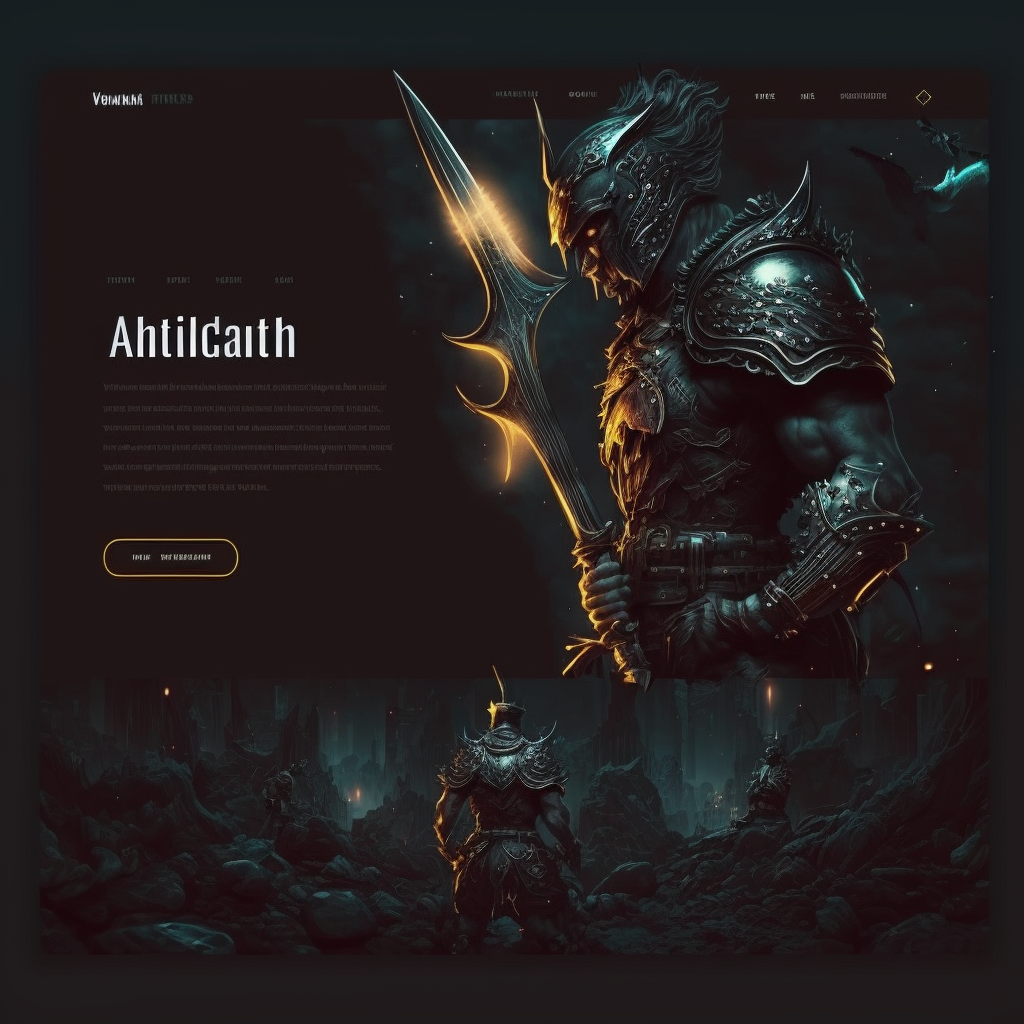 Варианты концепций веб-сайтов, посвященных темному фентези.