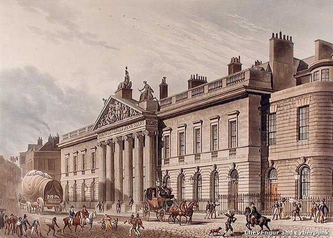 Главный офис Ост-Индской компании на Лиденхолл-стрит пафосно пафосен