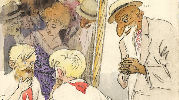 Бородатый Волька — иллюстрация к книге «Старик Хоттабыч»