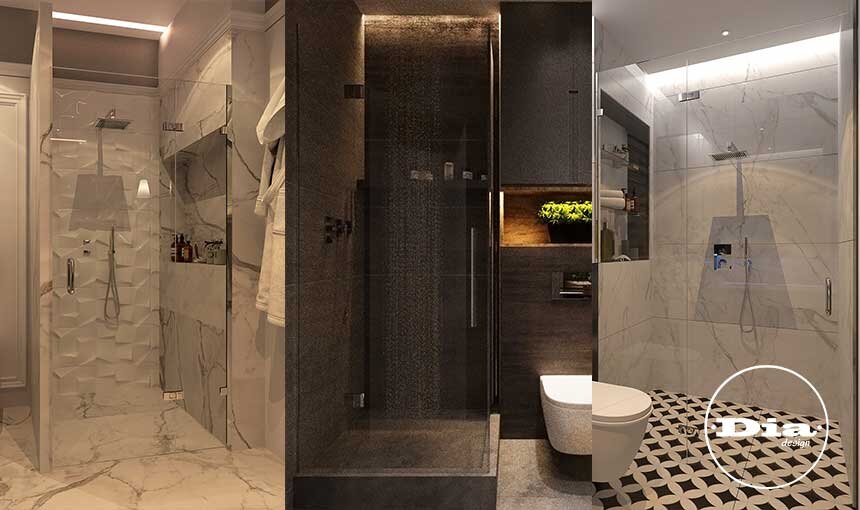 Идеи интерьера маленькой ванной комнаты с душевой кабиной