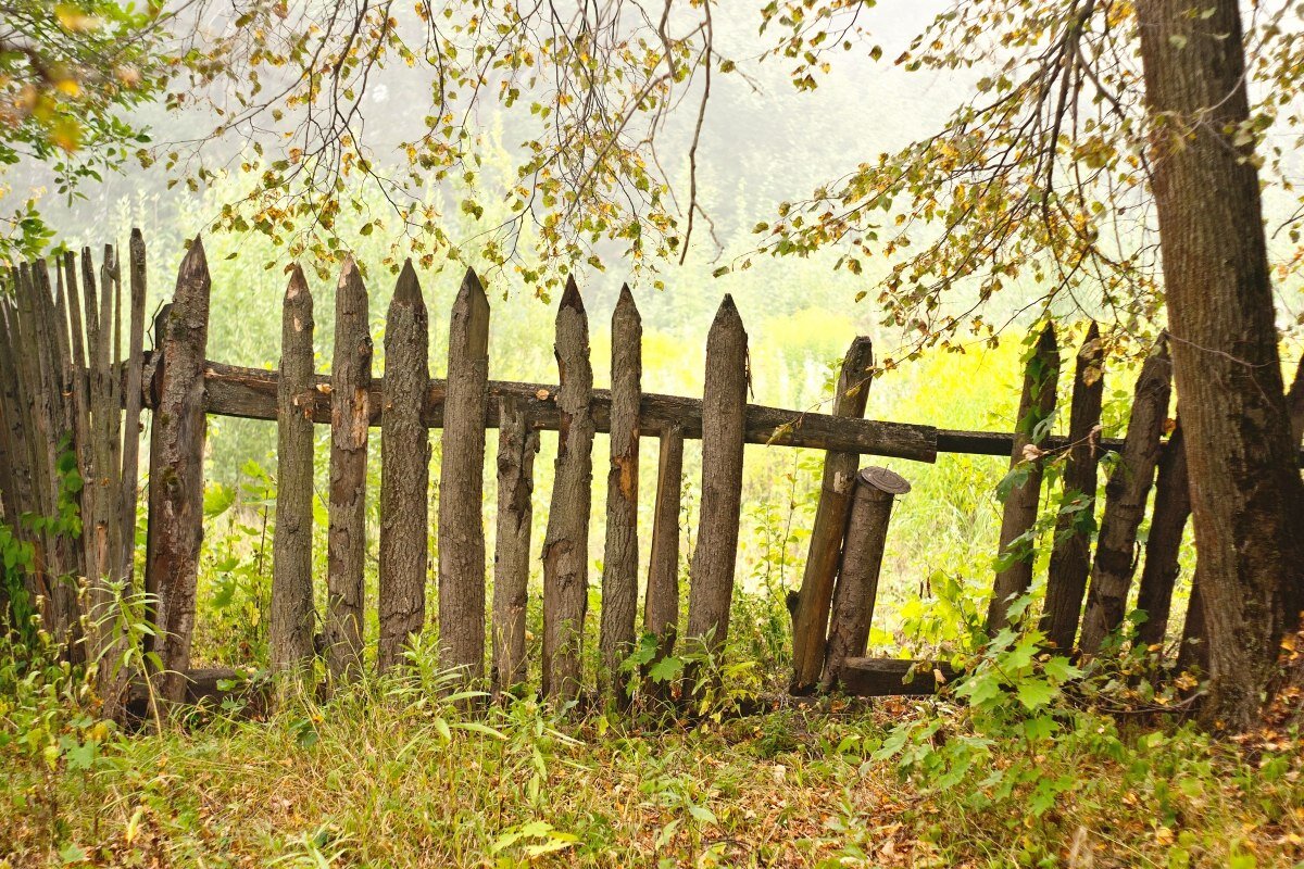 Забор в деревне