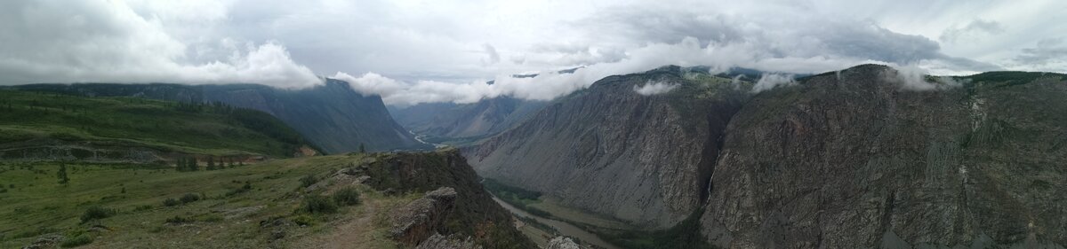 Вид с перевала Кату-Ярык на Чулышманскую долину