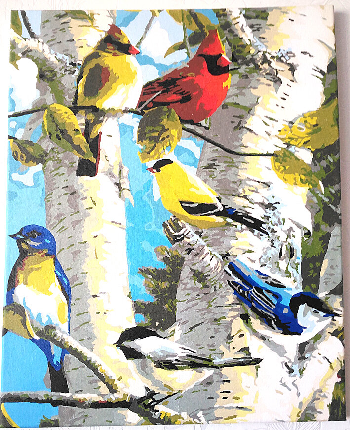 В этой композиции очень нравится цветовая гамма, пронзительный бирюзовый цвет. Интересно было смотреть, как получается кора березы. Фото автора