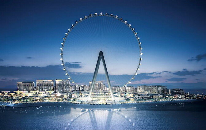 Уже чуть меньше года осталось до открытия Всемирной выставки Expo-2020 в Дубае и рекордное колесо обозрения «Глаз Дубая» (Ain Dubai) примет первых посетителей.