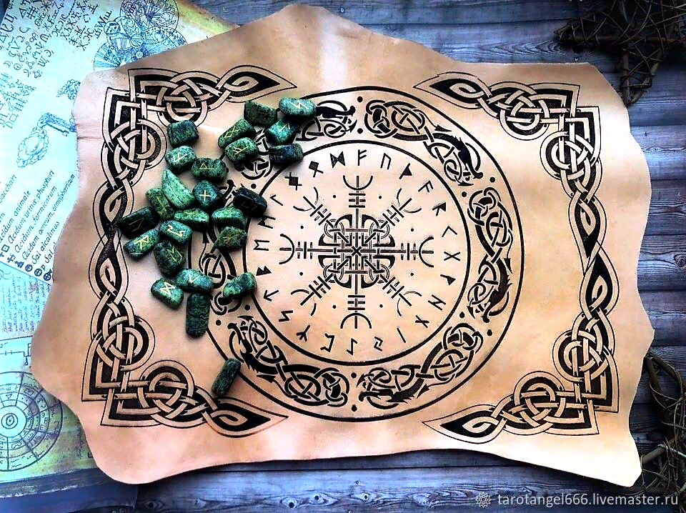 Руническое полотно из натуральной кожи. Реклама - новодел.