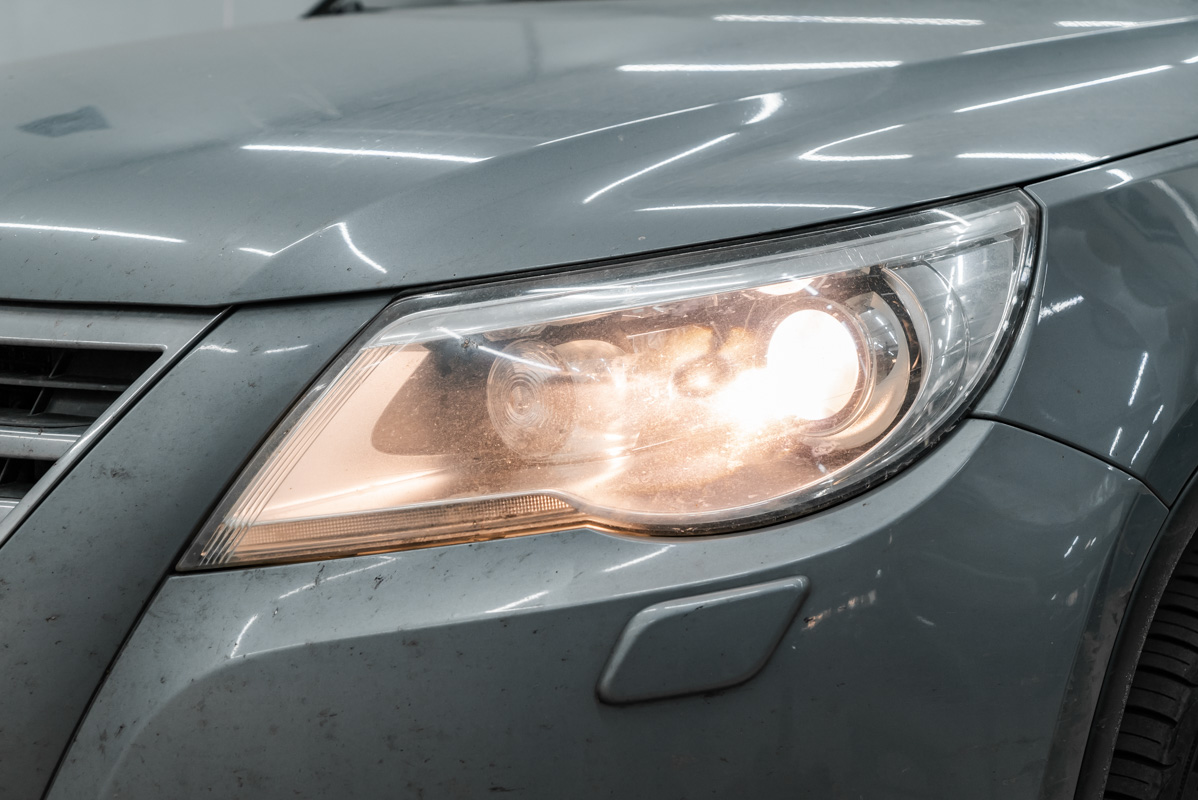 Свет фар до замены ламп.