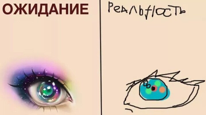 Рисунок ожидание и реальность