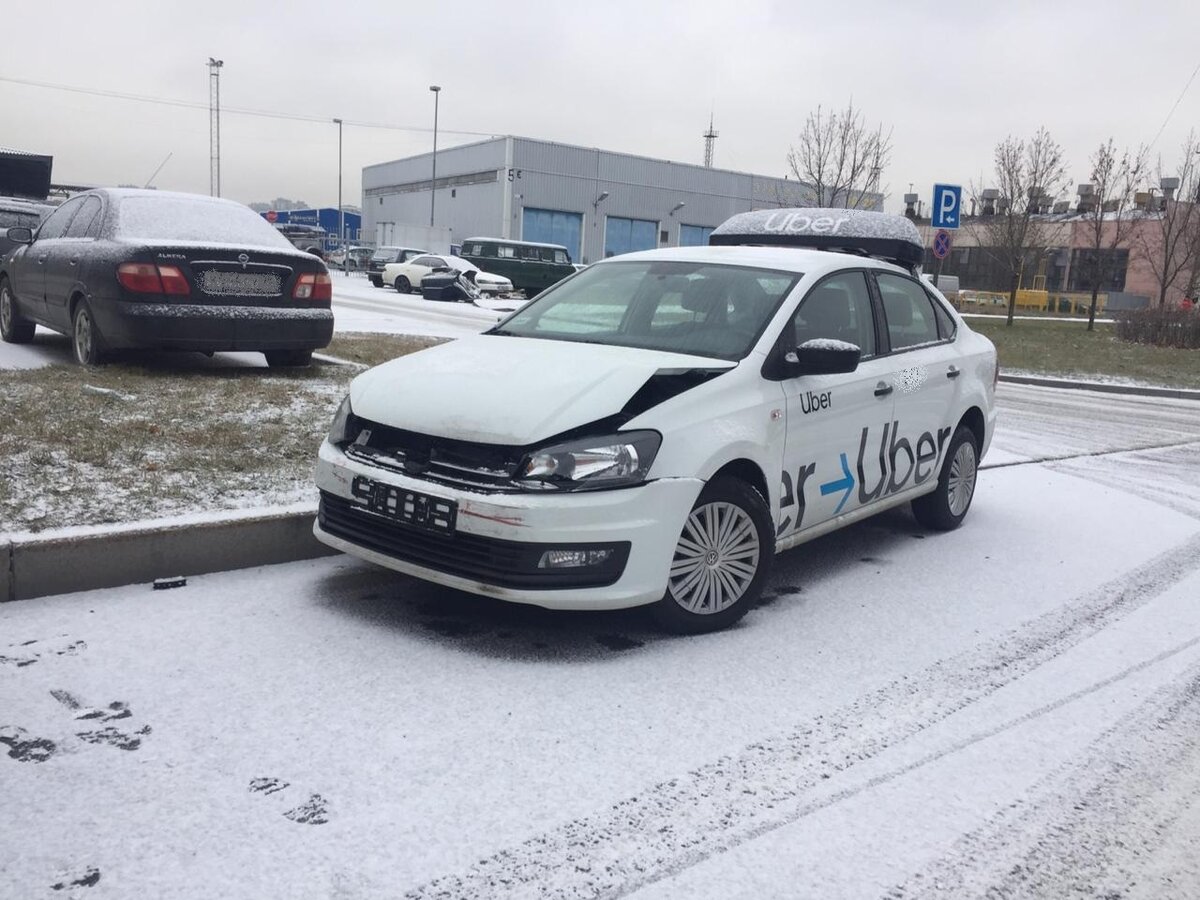 Не соблюдение дистанции и первый снег))