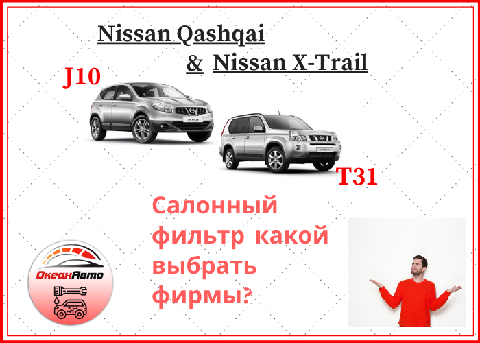 для автомобилей Nissan Qashqai J10 и Nissan X-Trail T31  Салонный фильтр в современном автомобиле необходим для фильтрации воздуха от пыли и неприятных запахов.