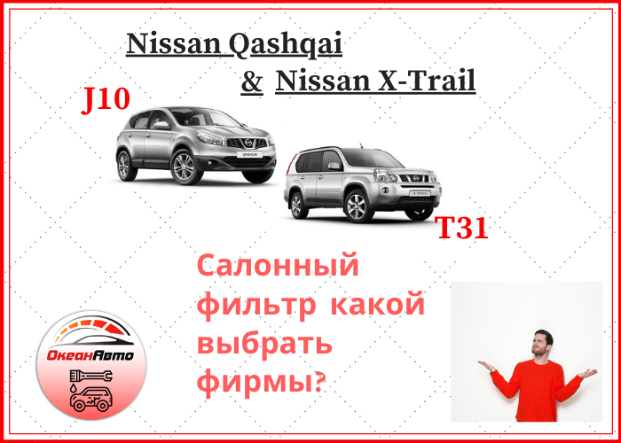 Калькулятор замены фильтров салона Nissan X-Trail T31