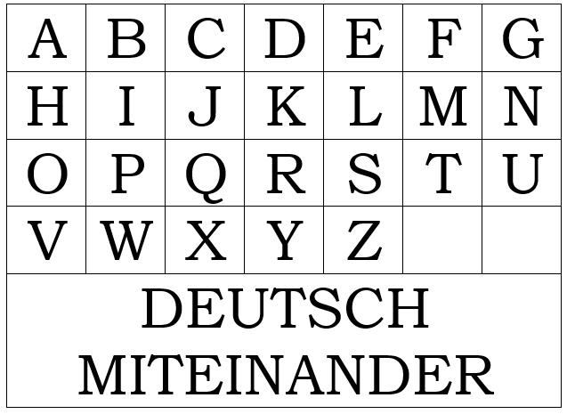 Немецкий алфавит и тестовое задание ;)