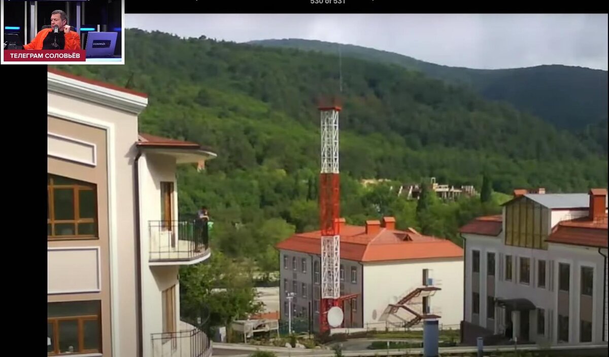 Кадр из авторской программы Владимира Соловьёва "Полный контакт".