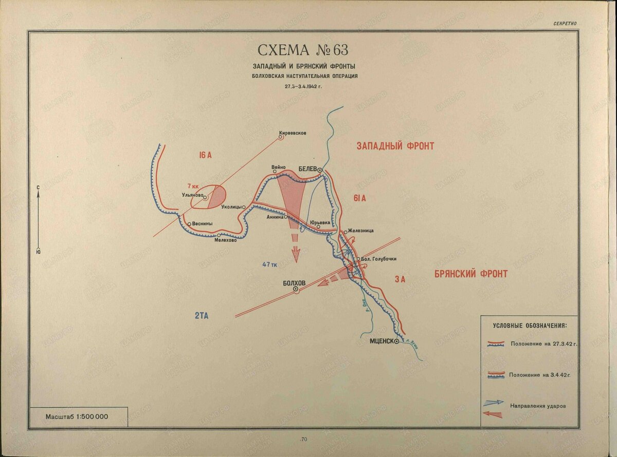 Орловская наступательная операция 1943 карта
