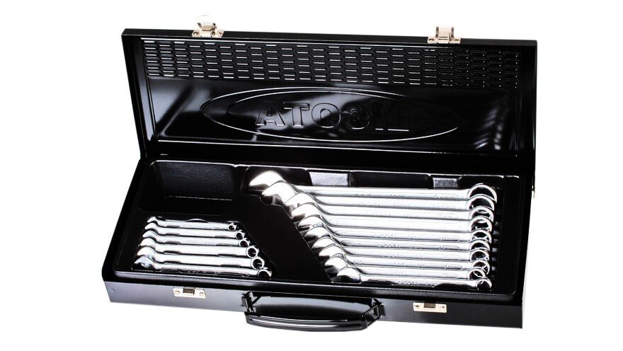 Набор комбинированных ключей Licota AWT-ERSK06, 16 предметов, 6-24 мм, в металлическом ящике со скидкой 16% всего за 4890₽